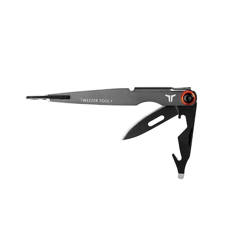 True TweezerTool+ Series Keychain Multi-Tool, 1-1/2 in Point, Drop Point, Steel, Black Oxide, 3.78 in OAL TRU-MTL-1008