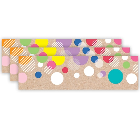 Creative Teaching Press Krafty Pop Colorful Kraft Bubbles EZ Border, 48 Feet Per Pack, 3PK 10908