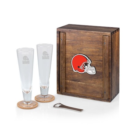 Picnic Time Family Of Brands NFL Cleveland Browns - Pilsner Beer Glass Gift Set 602-06-512-087-2