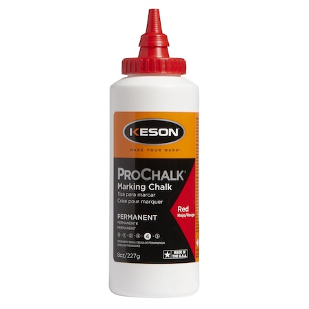 Keson Marking Chalk, Red, Permanent, 8 oz PM8RED