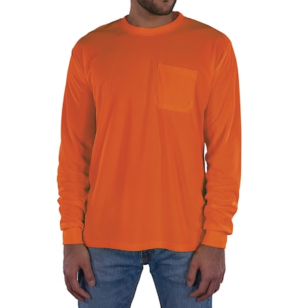 Ergodyne 2XL Orange Essential Non-Certified Hi-Vis Long Sleeve T-Shirt 8093