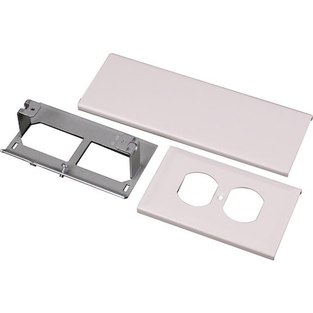 Wiremold Duplex Receptacle Cover, Ivory, Steel 30TP-B
