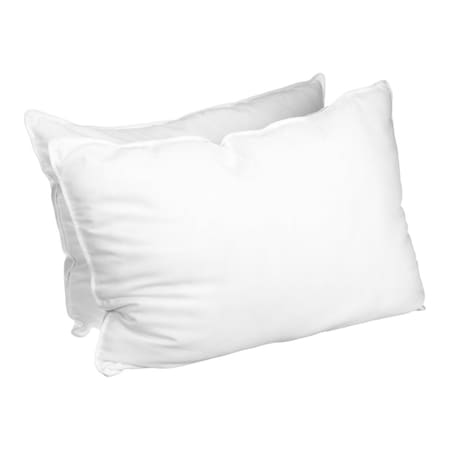 Homeroots Set of Two Microfiber Down Alternative Medium Hypoallergenic King Size Bed Pillows 526445