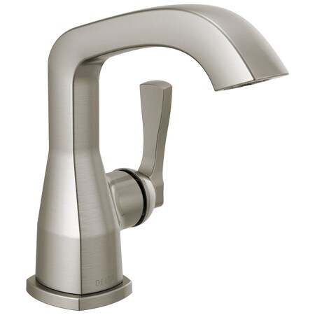 Delta Stryke Single Handle Bathroom Faucet, 6.56 in, Lumicoat Stainless 576-SS-PR-MPU-DST