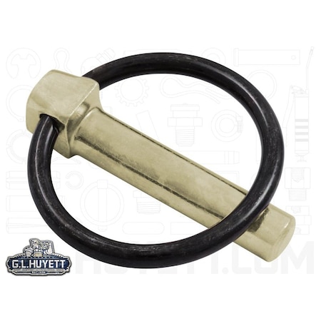 Huyett Lynch Pin, Heavy Duty, Zinc Yellow Carbon Steel, 0.438 in Dia x 1.750 in L x 2.250 in Shank L LP-437-1750-H