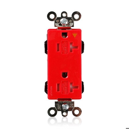 Leviton Straight Blade Receptacle, 5-20R, 20 A, 125V AC, Flush Mount, Isolated Ground MT163-IGR