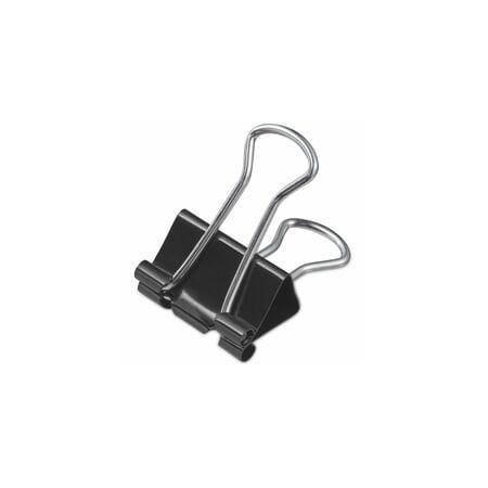 Universal 3/4" Binder Clip, Black/Silver, PK36 UNVAA019A-B12