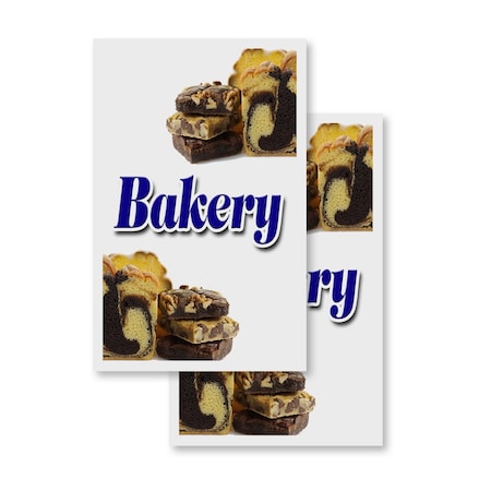 Signmission Bakery, Vinyl Decals Only 24 Inch x 36 Inch, Vinyl Decal, 2PK DSB-2436-2PACK-Bakery