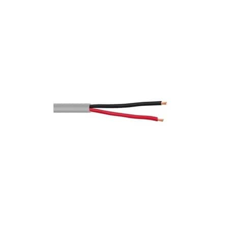 Cable Wholesale Security/Alarm Wire, Gray, 16/2 (16AWG 2-Conductor), Stranded, CM / Inwall rated, Spool, 1000 foot 10K6-02212MH