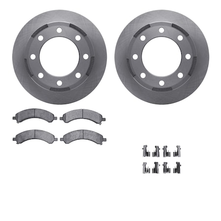 Dynamic Friction Co DFC Brake Rotor with 5000 Brake Pads and Hardware Kit 6512-48280
