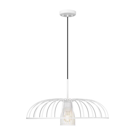 Z-Lite Valencia Texture White 1 Light Pendant 623P24-TXWH