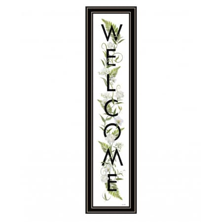 Homeroots Welcome Sign II 3 Black Framed Print Wall Art 407669