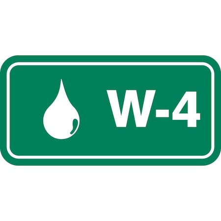 Accuform Energy Source ID Tag, W-4, 1.5inx3in, Adhesive Dura-Poly, 5PK TDF904XVM