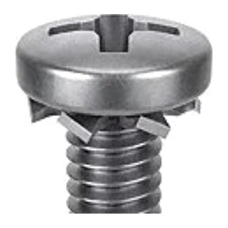 #12-24 x 1/2 in Phillips Pan Machine Screw, Passivated 18-8 Stainless Steel, 10 PK