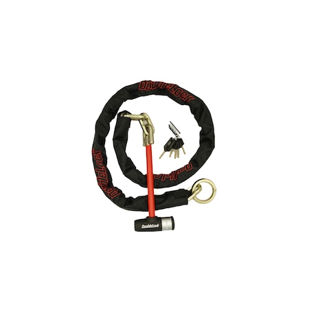 Doublelock HAMMERHEAD, One Piece Heavy Duty Hardened Steel Integrated Chain, Rod & Lock 090-055A