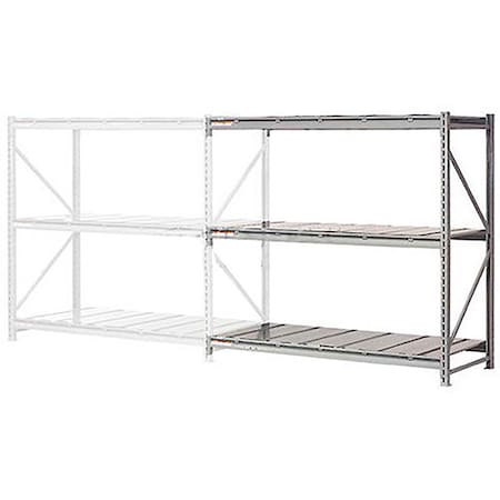 Global Industrial 3 Level, Extra HD Bulk Storage Rack, Steel Deck, Add On, 96"W x 48"D x 96"H 504388