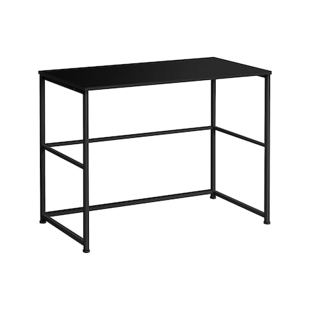 Homeroots 40" Black Wood and Metal Sled Computer Desk 489830