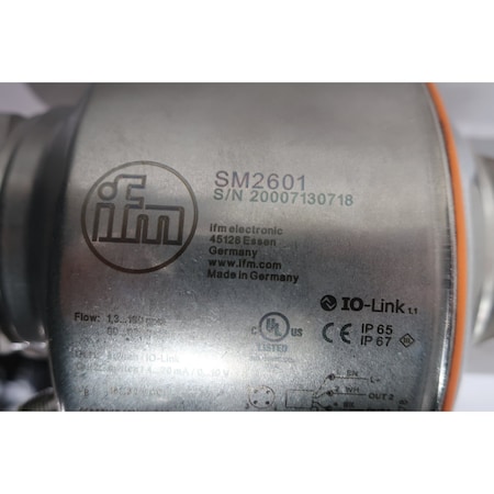 Ifm MAGNETIC FLOW METER 2IN 80-9600GPH SM2601 SMN21XGXFRKG/US-100
