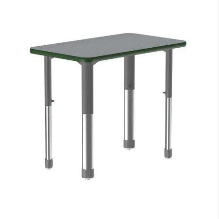 Correll Rectangle 27 in W, 20 in L, 25 in to 35 in H, Particleboard, Gray Granite AD2027TF-REC-15-13-39