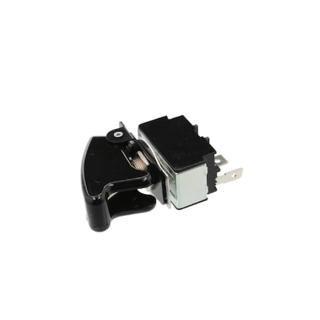 Switch Components Toggle with Safety Cover Red, 2P SPST OFF-ON, Tab TB2-1A-DC-1-SC-B