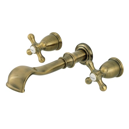 Kingston Brass Two-Handle Wall Mount Tub Faucet, Antique Brass KS5023AX