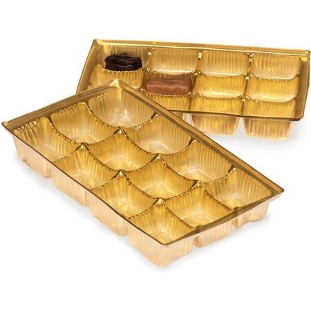 Nashville Wraps Gold Candy Trays, 8 x 4 1/4 x 1, 100PK SLB12M