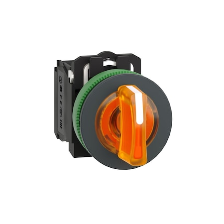 Schneider Electric SelectorSwitch, Illum, 3Pos, 30mm, Orange XB5FK135B5