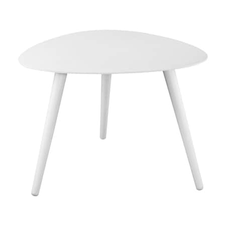 Homeroots 14" White Aluminum End Table 374310