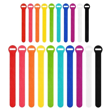 Wrap It Storage Cable Tie, 5 in, 8 in L, Assorted Colors, Nylon 420-48MC
