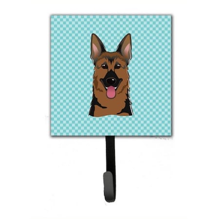 Carolines Treasures Checkerboard Blue German Shepherd Leash and Key Holder BB1149SH4