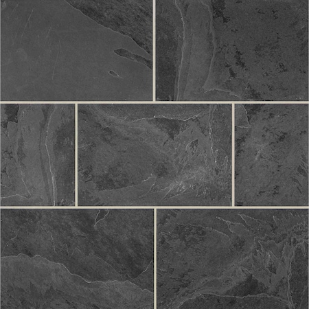 Msi Montauk Black 16 in.  X 24 in.  Gauged Slate Floor And Wall Tile, 5PK ZOR-NS-0084
