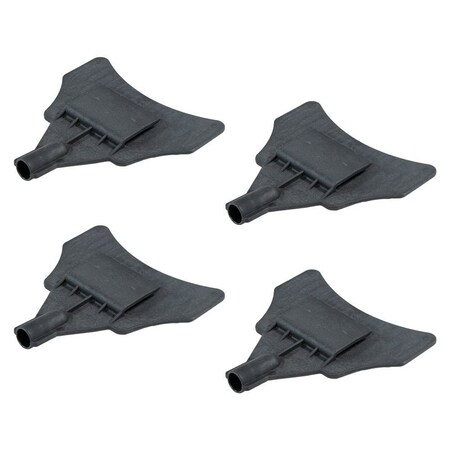 Mytee Products 4PK V-Shaped Replacement Head for 8ft Corner Protector Handle - Black, 4PK VBHANDLE-RHx4