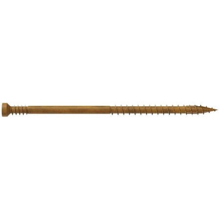 Simpson Strong-Tie Screw, No 7 Thread, 3 in L, Serrated Thread, Trim Head, 6-Lobe Drive, Saw Tooth Point FT07300R100