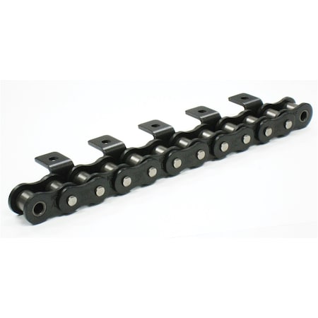 Tsubaki Lambda Attachment chain, 10 ft OAL, 5/8 in Pitch, 0.4 in Dia x 0.365 in W Roller 50LA11LRB