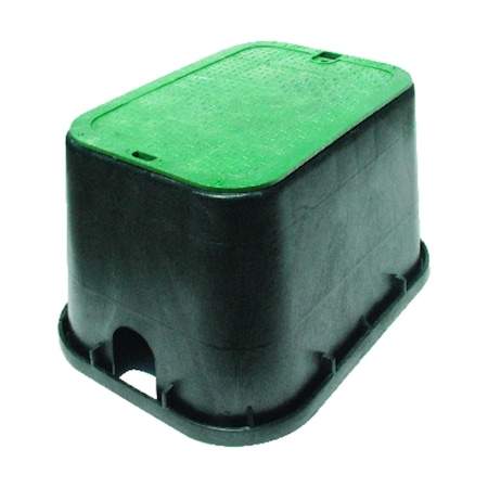 Nds NDS 21 in. W X 12-1/4 in. H Rectangular Valve Box with Overlapping Cover Black/Green 113BC