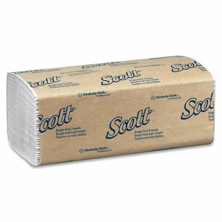 Scott Scott Essential Single Fold Paper Towel, 1 Ply, 250 Sheets, White, 16 PK 1700