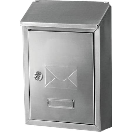 Gibraltar Mailboxes Ashley Mailbox, 220 cu-in Capacity, Stainless Steel, Gray, 8.4 in W AWM00SS0
