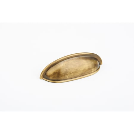 Schaub 4-5/8in Overall; 3in Center to Center Traditional Cup Pull Antique Brass Finish 731-AB