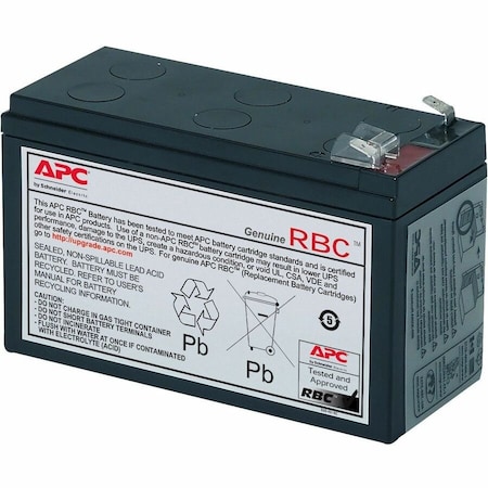 Apc UPS Replacement Battery Cartridge, 12V, 9Ah, Lead Acid Battery RBC17