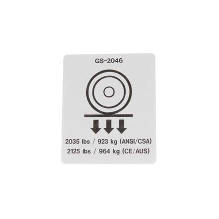 Genie REPLACEMENT DECAL, WHEEL LOAD 2046 82703