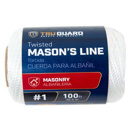 Mibro Group No.1 x 100 ft. Tru-Guard White Twisted Nylon Mason Line Twine 231534