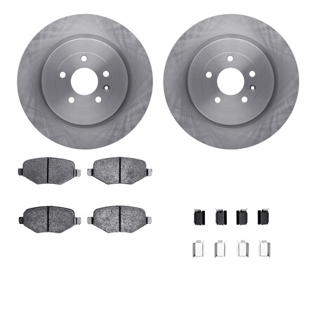 Dynamic Friction Co DFC Brake Rotor with 5000 Brake Pads and Hardware Kit 6512-99687