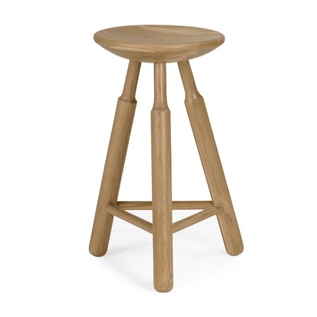 Kd Oficina Dowel Counter Stool, Natural Oil Finish KD3087798