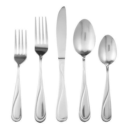 Gibson Home Trillium Plus 24 Piece Stainless Steel Flatware Set with 4 Steak Knives 39776.24