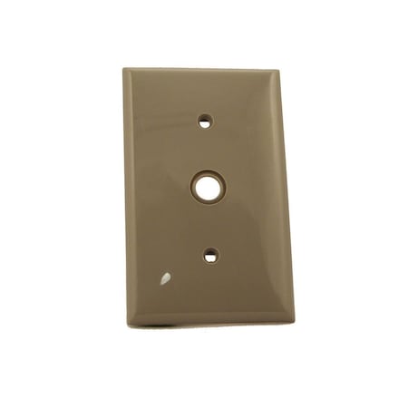 Leviton Telephone/Cable Wallplate, Standard Size, Gang 1, Gray 80718-GY