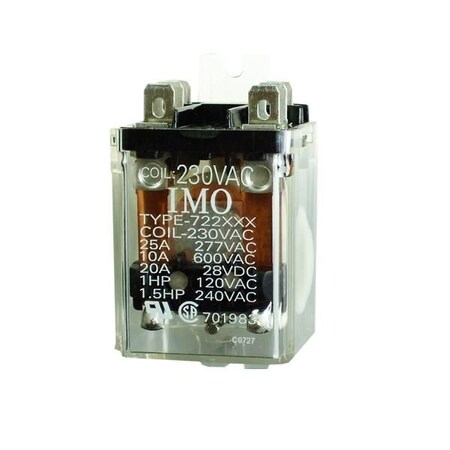 Imo Automation High Capacity Industrial Relay DPNO, 25A, 230VAC, 2.0VA 722XXX230AC