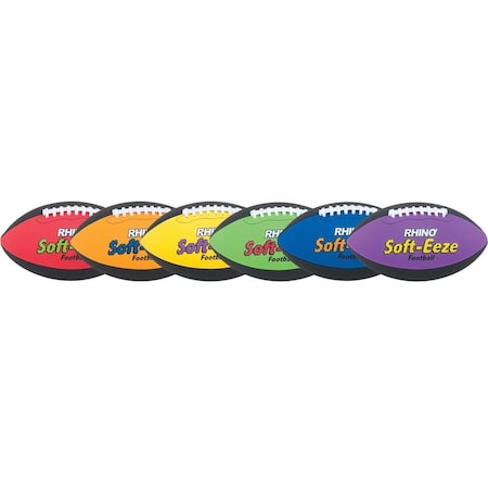 Champion Sports Rhino Skin Softeeze FootBall Set, Clr, PK6 RS1SET