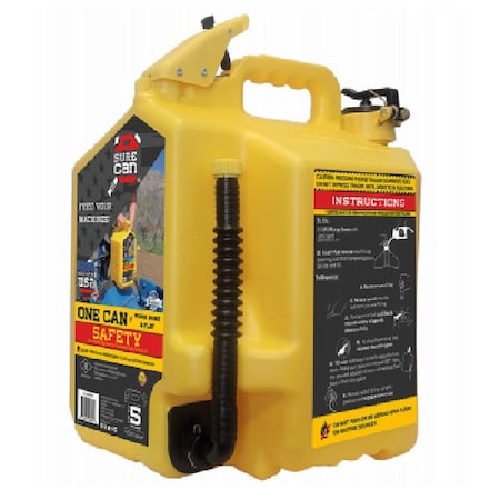 Hd Deco 5 Gallon Safety Diesel Can, Yellow HD3294784