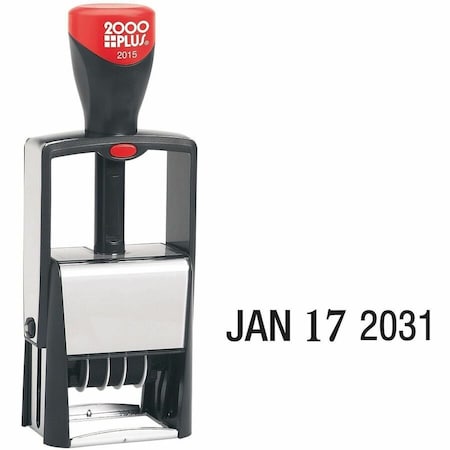 2000 Plus Date Stamp, Heavy Duty, Self-Inking, Black 011200
