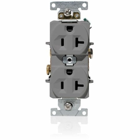 Leviton Duplex Receptacle/Oultet, 20 Amp C5362-GY